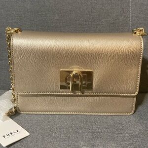 NWT Furla 1927 Metallic Gold Purse